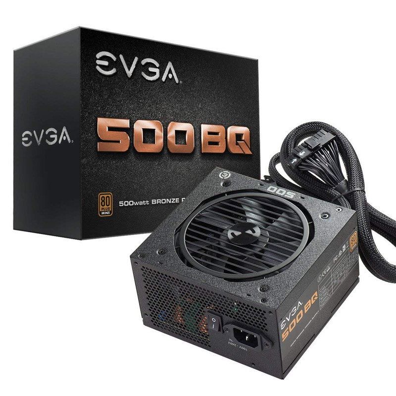 EVGA 500 BQ Non-Modular 500W PSU, 80 Plus Bronze - مزود الطاقة